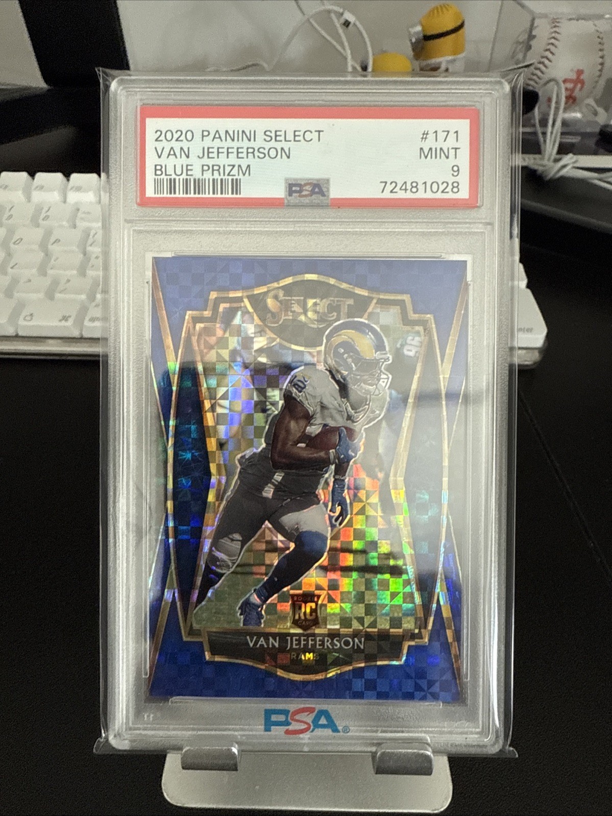 2020 Panini Select - Premier Level Van Jefferson #171 Blue Prizm /149 (RC)