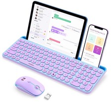 Bluetooth Keyboard and Mouse for iPad, CTU-301 Wireless Multi-Device Connecti...