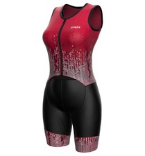 Sparx Women's Triathlon Suit One Piece Sleeveless Full Zipper Tri Suit Quick ...