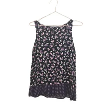 Gap factory floral sleeveless blouse size medium