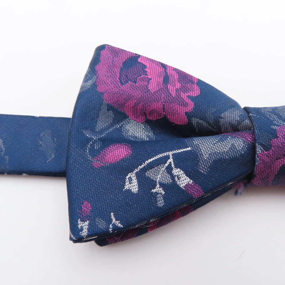Pajarita Apt 9 Azul Rosa Floral 2.5" Ancho Pre Corbata Poliéster Foto 2 de 4