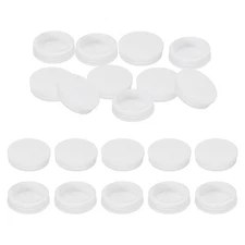 1.77" Plastic Tubing End Caps, 20Pcs Round Hole Plug Insert, White