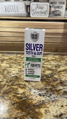 Silver Grade Teeth & Gum Spray for Dogs Cats Colloidal Nano Silver 4oz