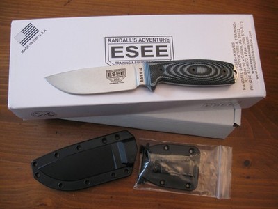 ESEE Knives ESEE 4 Stainless 440C Fixed Blade 3D Machined G10 Handles 4PSS-002