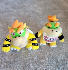Super Mario Plush Lot Of 2 Bowser And Bowser Jr - Nintendo