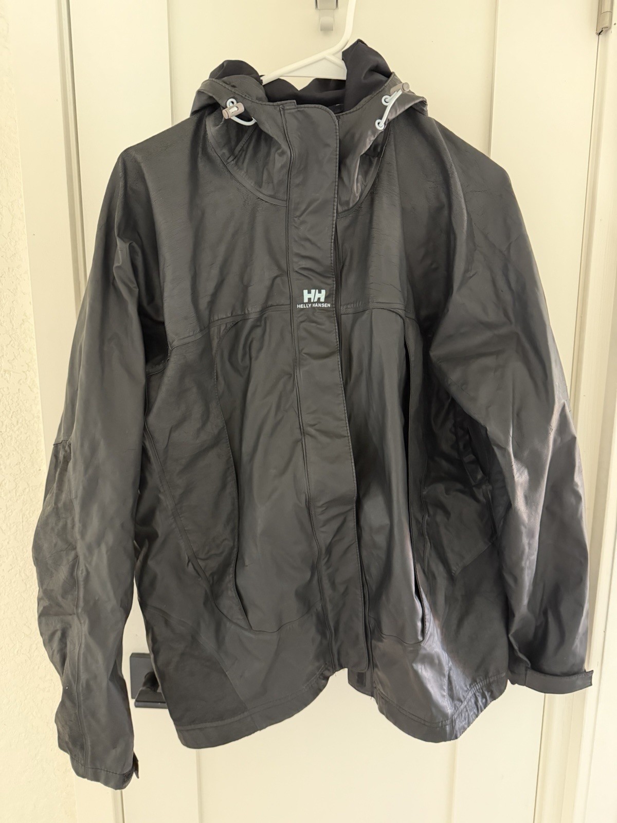 Helly Hanson Interface Rain Jacket Black Hooded S… - image 1