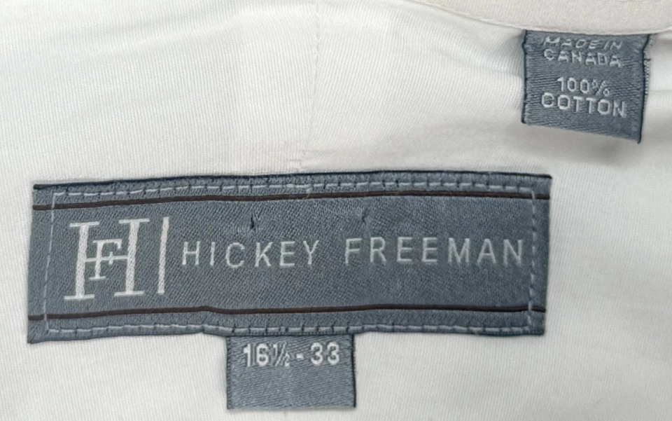 Hickey Freeman Men's 100% Cotton Long Sleeve Tuxedo Dress Shirt Size 16.5-33 - Image 4 of 4