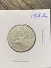 Canadian Silver Quarter 1952