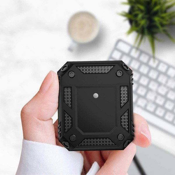 Funda blindada resistente para AirPods con clip para llavero, compatible con Apple AirPods 1/2/3/4 y Pro 3