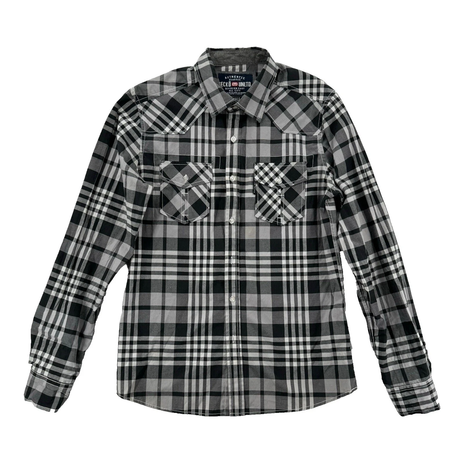 Ecko Unltd. Polyester Long Sleeve Casual Button-Down Shirts for Men