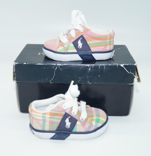Ralph Lauren Baby Canvas Shoes Watermelon Giles  Size 1 - Picture 1 of 7