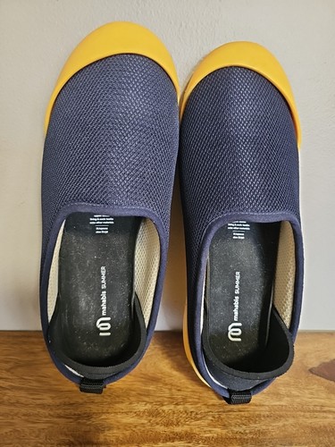 Mahabis Convertible Snap Shoes Navy Blue with Yellow Rubber Sole Size EURO 38 - 第 3/12 張圖片