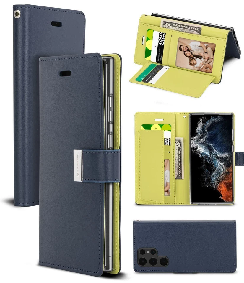 For Samsung Galaxy S25 S24 S23 S22 S21 S20 Plus Ultra FE Leather Wallet Cover - image 3 of 4