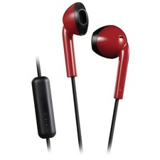 JVC HAF19MRB Retro In-Ear Wired Earbuds with Microphone Red 