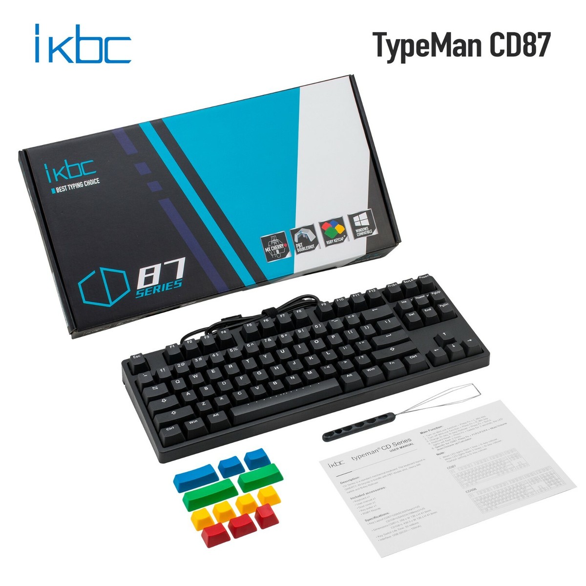 iKBC CD87 v2 Mechanical Ergonomic Keyboard with Cherry MX Switch