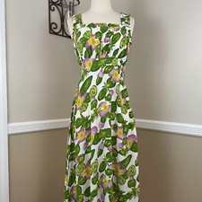 Faithfull the Brand Mae Midi Dress Frill Strap Crepe Steffy Floral S Small 4