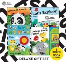 Baby Einstein Deluxe Read-and-Play Gift Set~8 Books~100+stickers~NEW