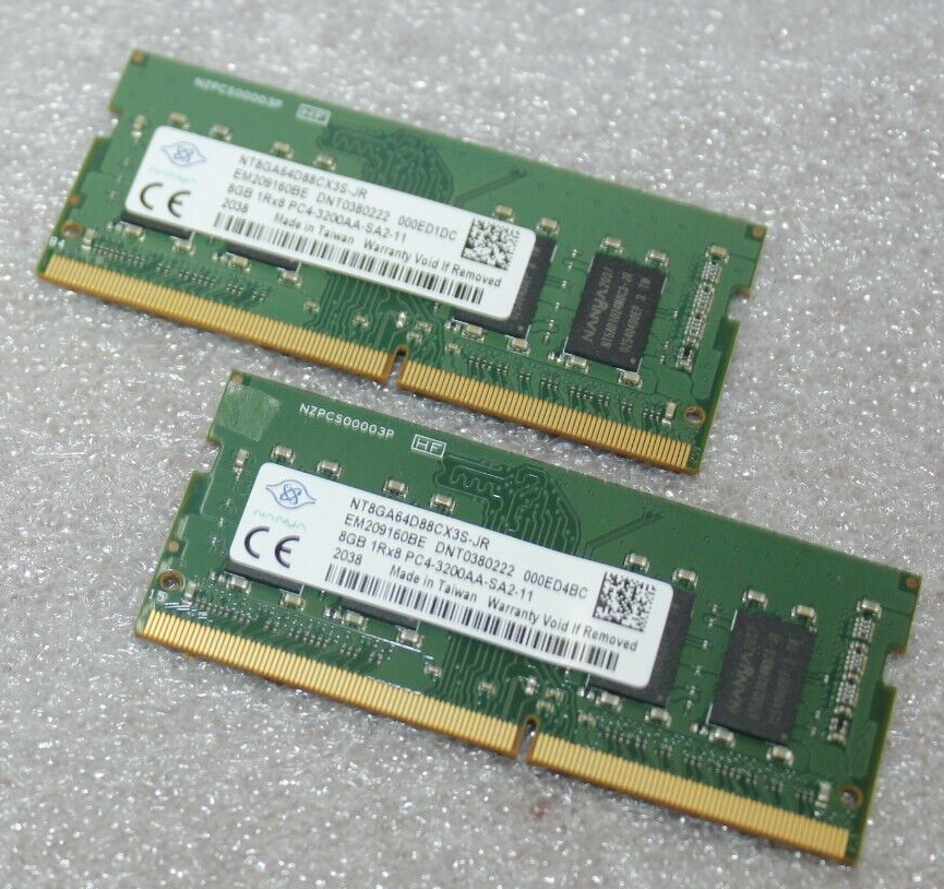 Nanya 16GB (8GBX2) PC4-3200AA DDR4 3200MHz SO-DIMM Memory Nanya 16GB (8GBX2) PC4-3200AA DDR4 3200MHz SO-DIMM Memory