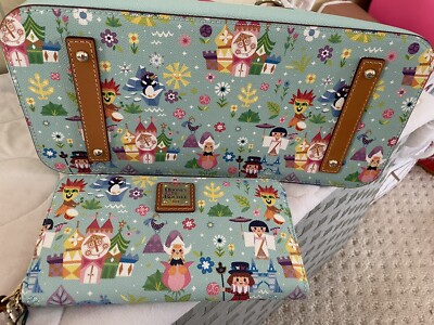 Disney Dooney & Bourke It's A Small World Tote & Wallet, Both NWT