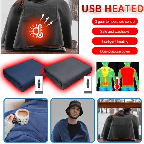 Heated Throws Electric Over Blanket Digital Control Double Warm Fleece
