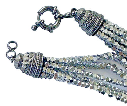 Matthew Campbell Laurenza MCL Halskette Lavalier Quarz Hämatit 925 Sterling gyu - Bild 13 von 15