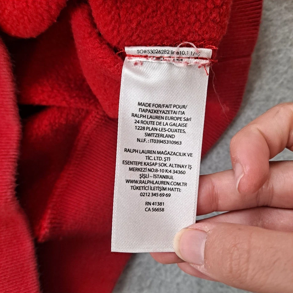 Moletom Polo Ralph Lauren com capuz feminino médio vermelho academia cápsula Prepy LEIA - Imagem 4 de 4