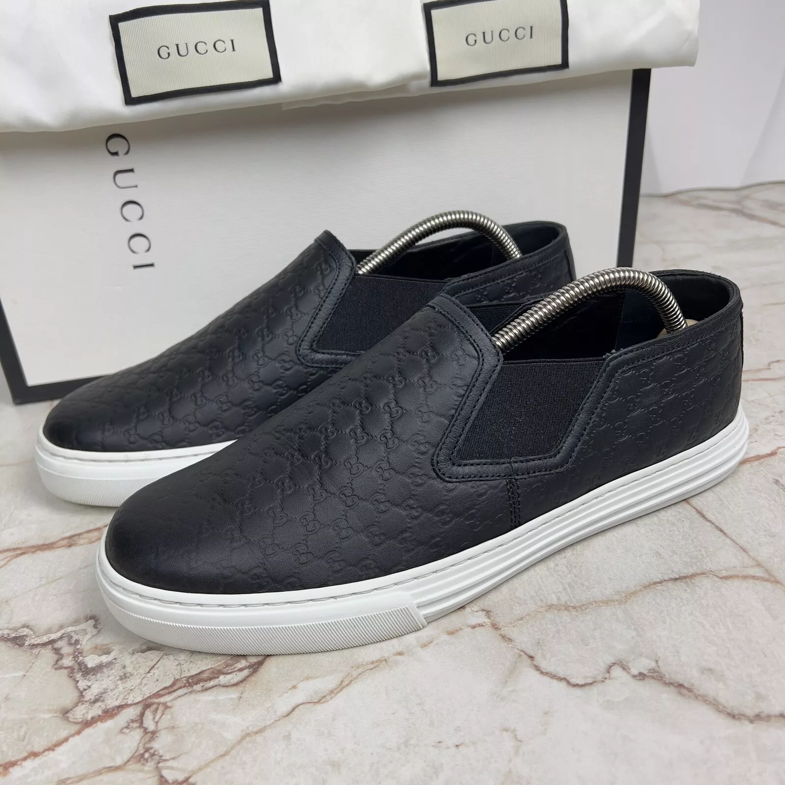 Baskets à enfiler Gucci Dublin GG Guccissima cuir gaufré 7 G 7,5 US