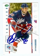 Matthew Barnaby autographed hockey card (New York Rangers) 2004 Parkhurst #1
