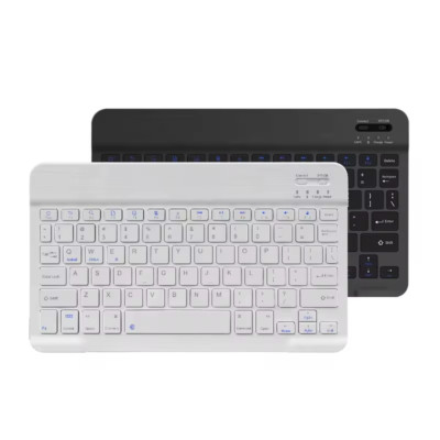 Mini Bluetooth Tastatur kabellos Wireless für PC Handy Tablet QUERTZ Deutsch
