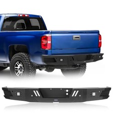 Replacement Rear Bumper Fit 2007-2018 Chevy Silverado 1500 Steel Texture Black
