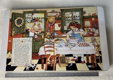 Mary Engelbreit Collector Tin 1987  "Recipe For Happiness" 14 x 8 x 1.5 No Dents