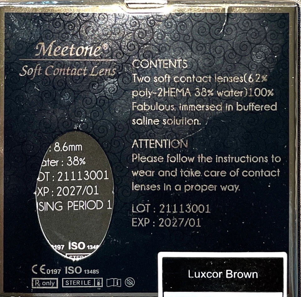 Kontaktlinsen farbig braun ohne Stärke farbige braune Jahreslinsen Brown - Bild 2 von 4