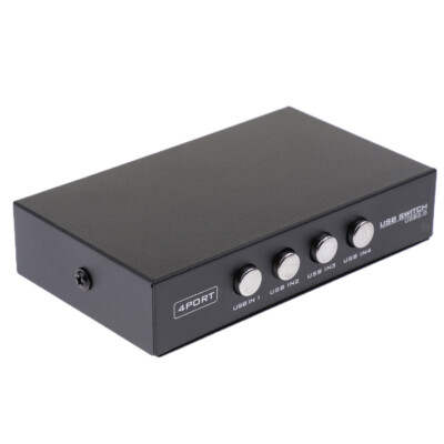 4 Ports USB 2.0 Manuell Sharing Schalter mit LED-Anzeige Hub Selector Switcher