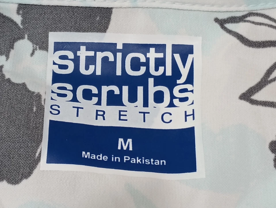 Strictly Scrubs Stretch Aqua -Long sleave with front pockets -Women's Medium NEW - Image 4 of 4