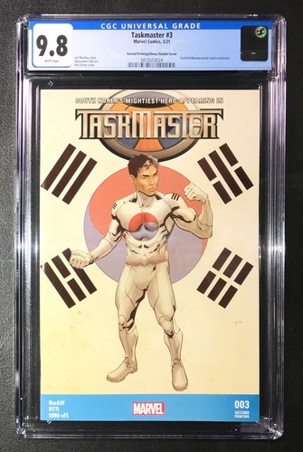 Taskmaster 3 Marvel Comics 5/21 Second Printing Sliney Variant Cover CGC 9.8