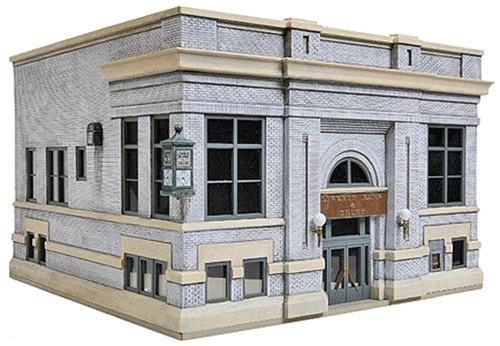 Walthers Cornerstone scala 1/87 HO LIBERTY BANK & TRUST biblioteca municipi kit - Foto 2 di 7