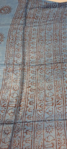 RAM NAM Halstuch Stola Kopftuch Mantra Schal Indien Hippie Royalblau ca 90x190 - Bild 9 von 12