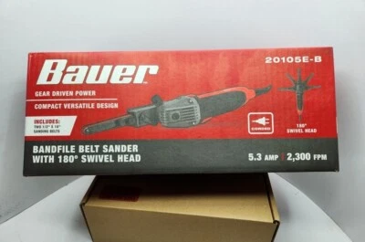 BAUER 5.3 Amp, 1/2 in. x 18 in. Bandfile Belt Sander
