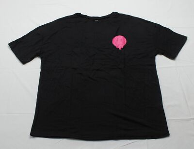 Shein Women's Expression & Slogan Graphic Drop Shoulder Tee CG2 Black Large 