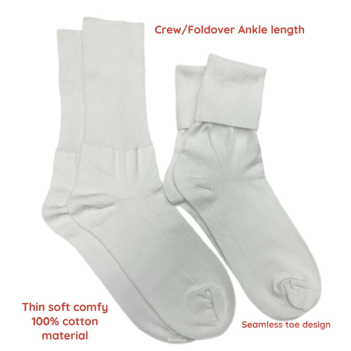 Calze Caviglia Donna 100% Cotone - Buster Brown Marrone - Morbide Traspiranti Senza Elastici