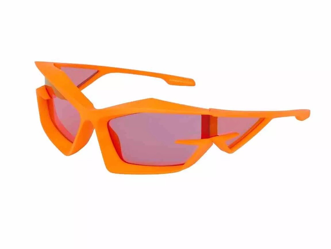Солнцезащитные очки Givenchy Giv Cut GV40049I 43C с оберткой матовые оранжево-золотые зеркальные аутентичные 77890₽