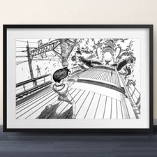 Dandadan Inked Sketch Chapter 7 - 11x17" Print - Shonen Jump anime manga