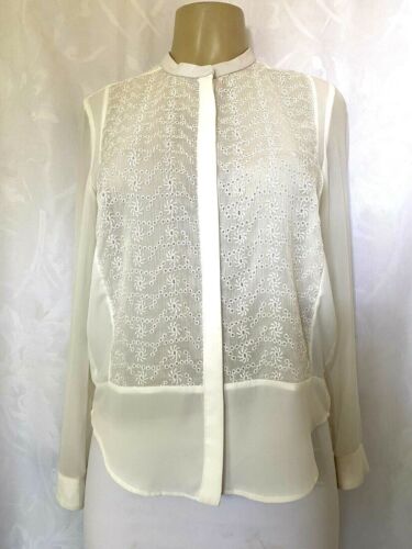 THE KOOPLES Shirt Top Blouse Long Sleeve Lace Embr