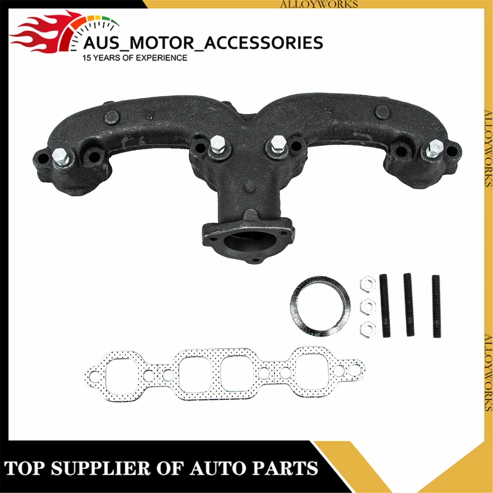 Colector de escape de bloque pequeño ALLOYWORKS para camioneta Chevy GMC 1965-1980 Foto 3 de 4