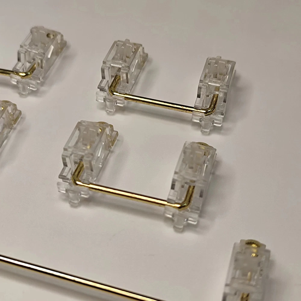 Mechanical Keyboard Accessories: Transparent Steel Plate, Screws, Satellite Shaft, and Stabilizers for Enhanced Performance