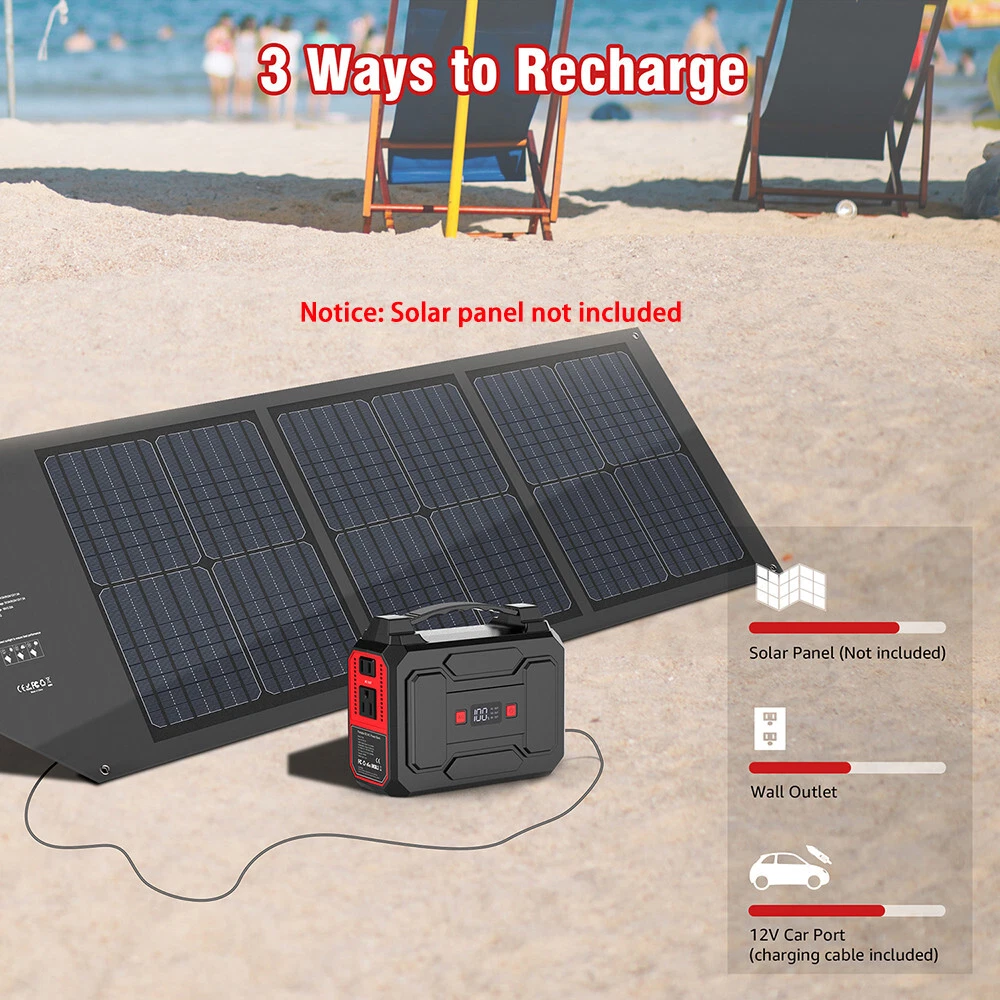 Portable Power Bank AC 146Wh/100W Battery Backup Camping Laptop Phone Charger image 12