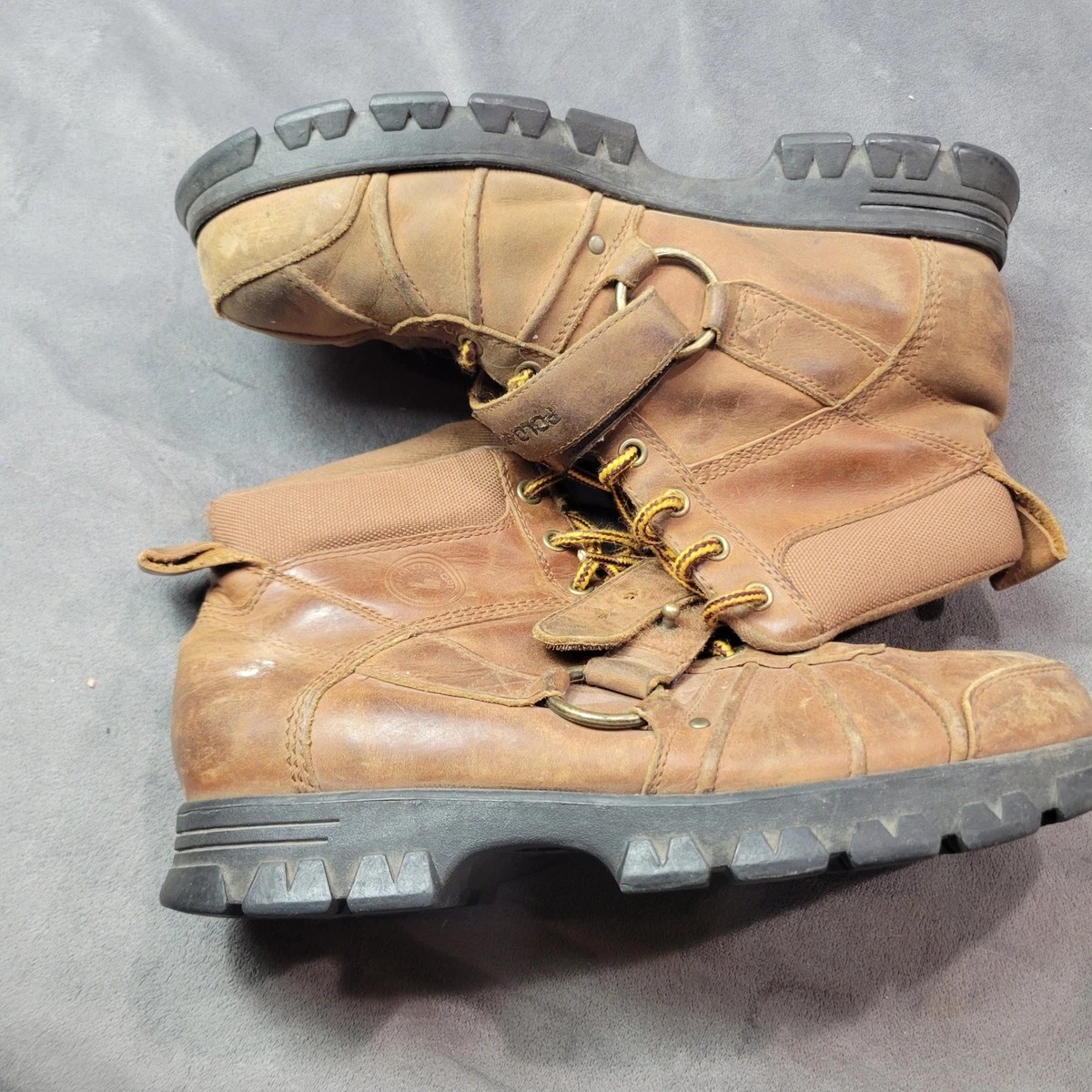 BROWN POLO SPORT LACE UP BOOTS 9 D POLO RALPH LAUREN Brown Lace Ups Boots Size 8.5 B - Etsy main image 4