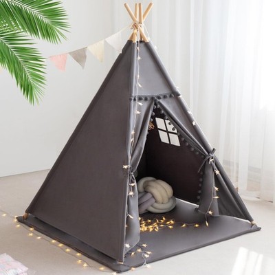 Teepee Tent 47'' Width 59'' Height 100% Cotton Canvas Indoor Outdoor - Kids