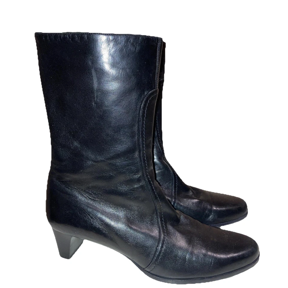 Cole Haan City D13099 черный мягкой кожи ботинки женщины размер 7,5 B сделано в Италии - Изображение 3 из 4