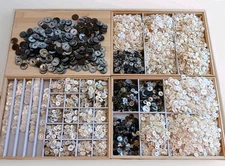 MOP Shell Abalone Buttons Sampler Mix 6 oz. Variety Size & Colors